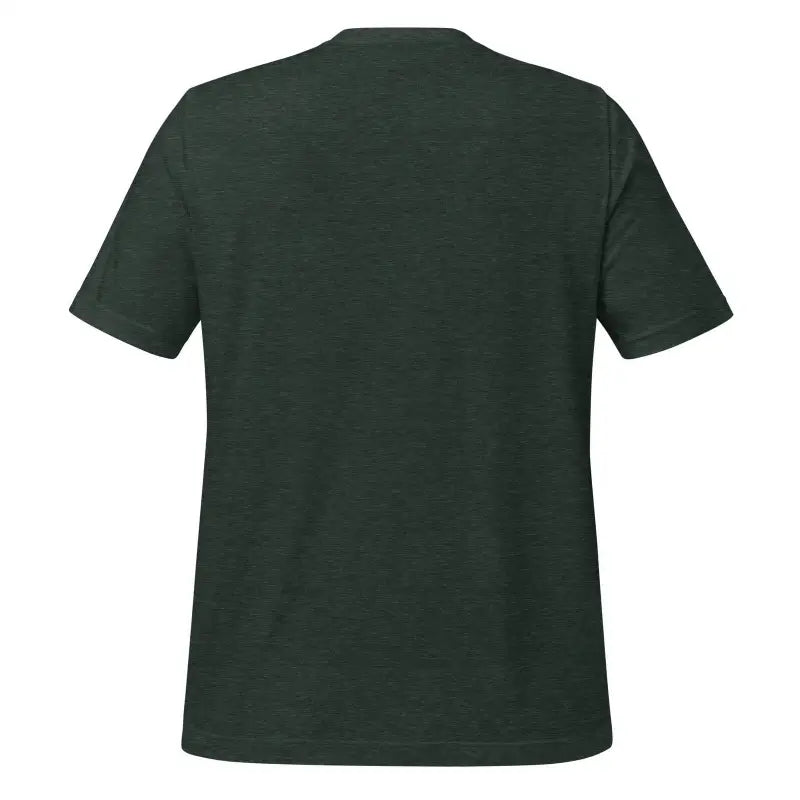 Plain dark green t-shirt featuring Asatru design with ravens and Thor’s Hammer