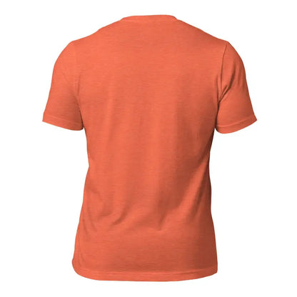 Orange crew neck t-shirt from the back highlighting Mjölnir & Ravens Viking heritage design