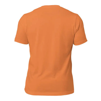 Plain orange short-sleeve t-shirt representing Viking heritage with Mjölnir & Ravens design