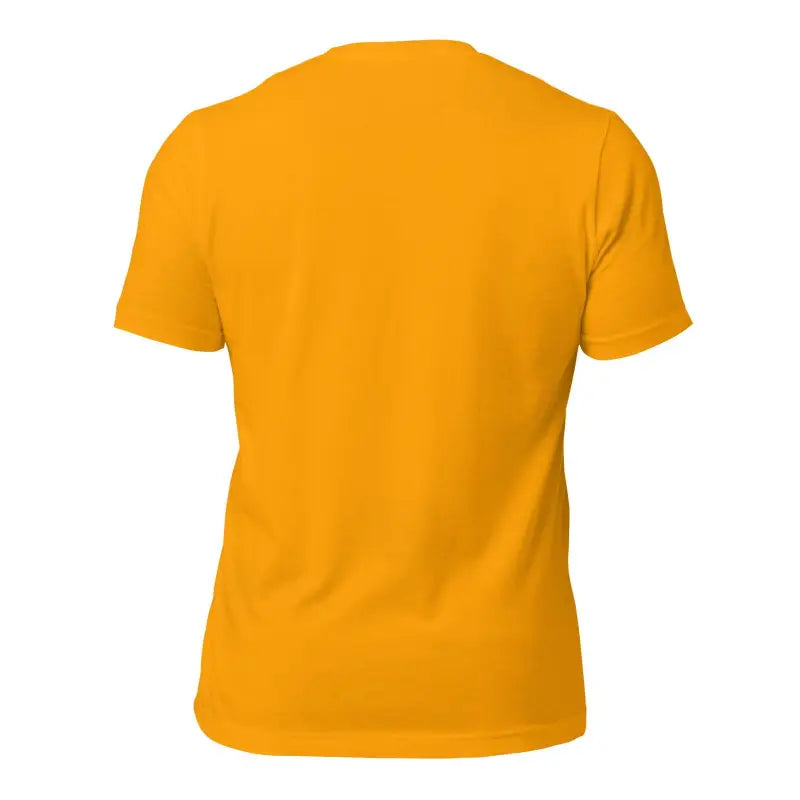 Plain yellow t-shirt with short sleeves celebrating Viking heritage and Mjölnir & Ravens