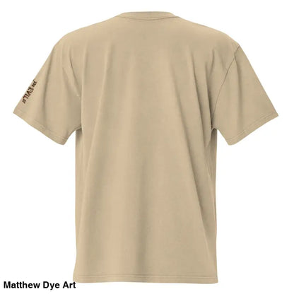 Khaki oversized faded t-shirt featuring the Evil of Frankenstein from classic horror film