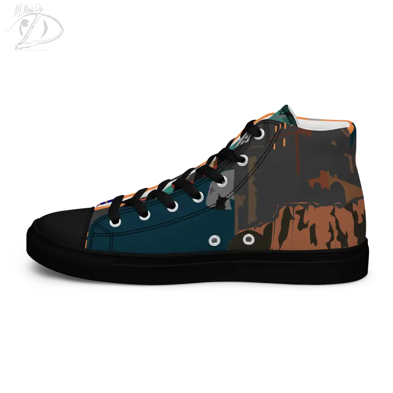 High-top sneaker with dark abstract design from the Cute Halloween Collection