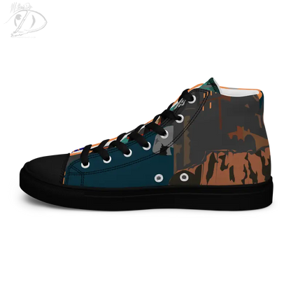 High-top sneaker with dark abstract design from the Cute Halloween Collection