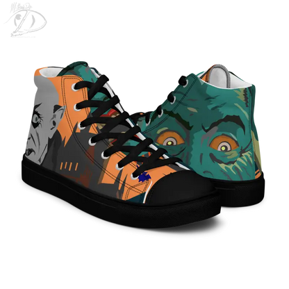 High-top sneakers with anime character artwork for a Cute Halloween Collection