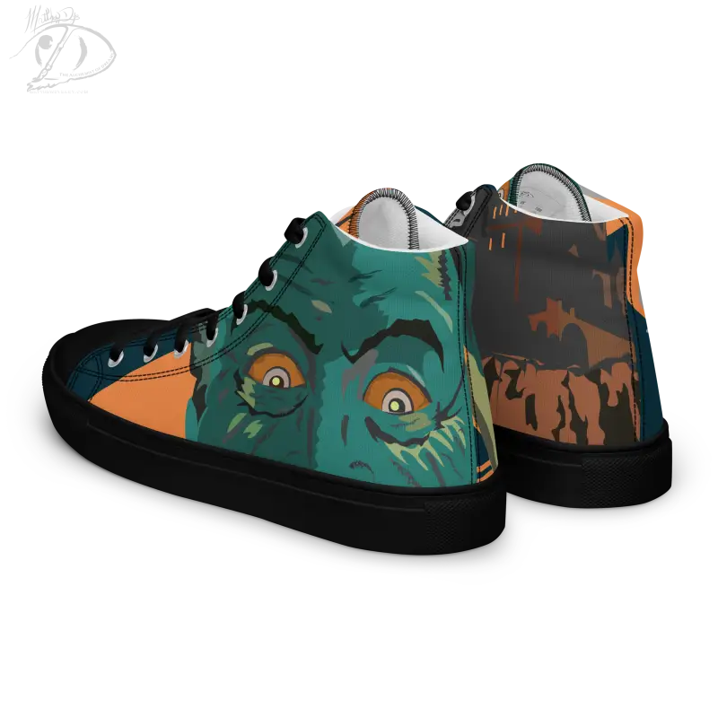 High-top sneakers with Halloween-themed artwork for a Cute Halloween Collection