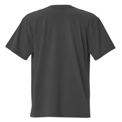 Plain dark gray oversized faded t-shirt with short sleeves for casual style