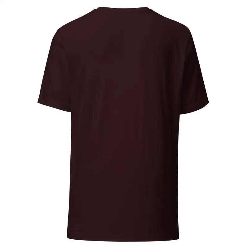 Plain burgundy crew neck t-shirt for a Murder Mystery Party in Dripping Orange