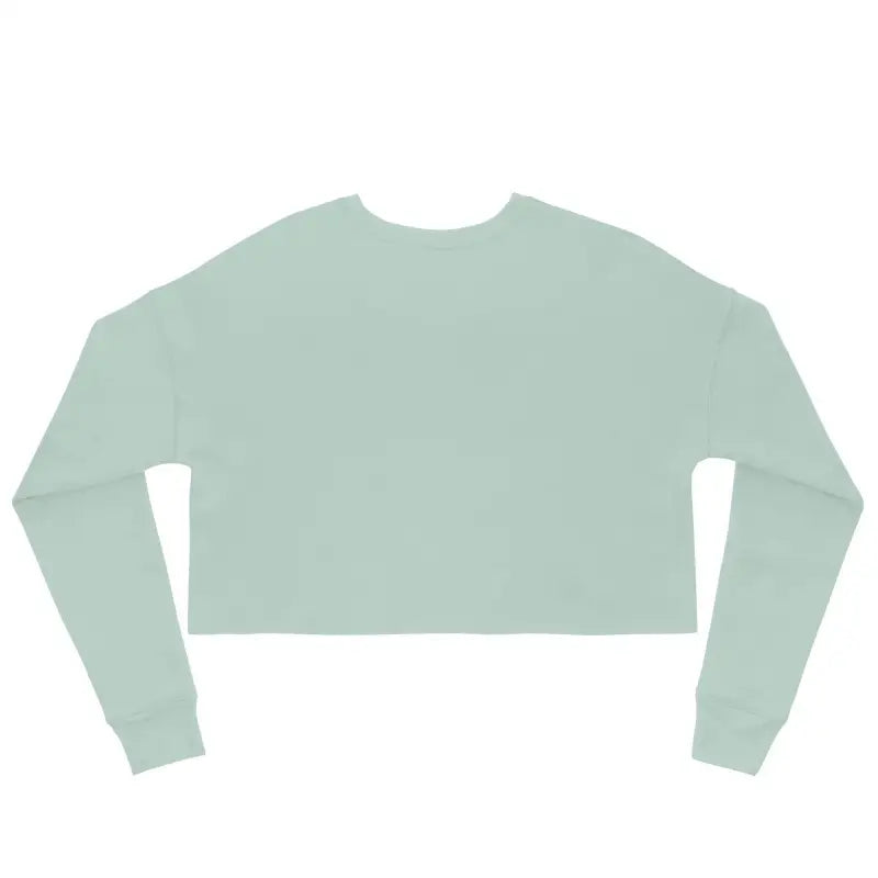 Mint green long sleeve cropped sweatshirt from Murder Party Fleece for bold fashionistas