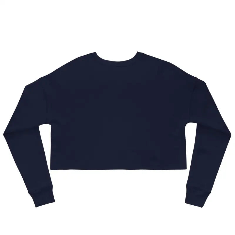 Navy blue cropped long-sleeve sweatshirt from the Murder Party Fleece collection