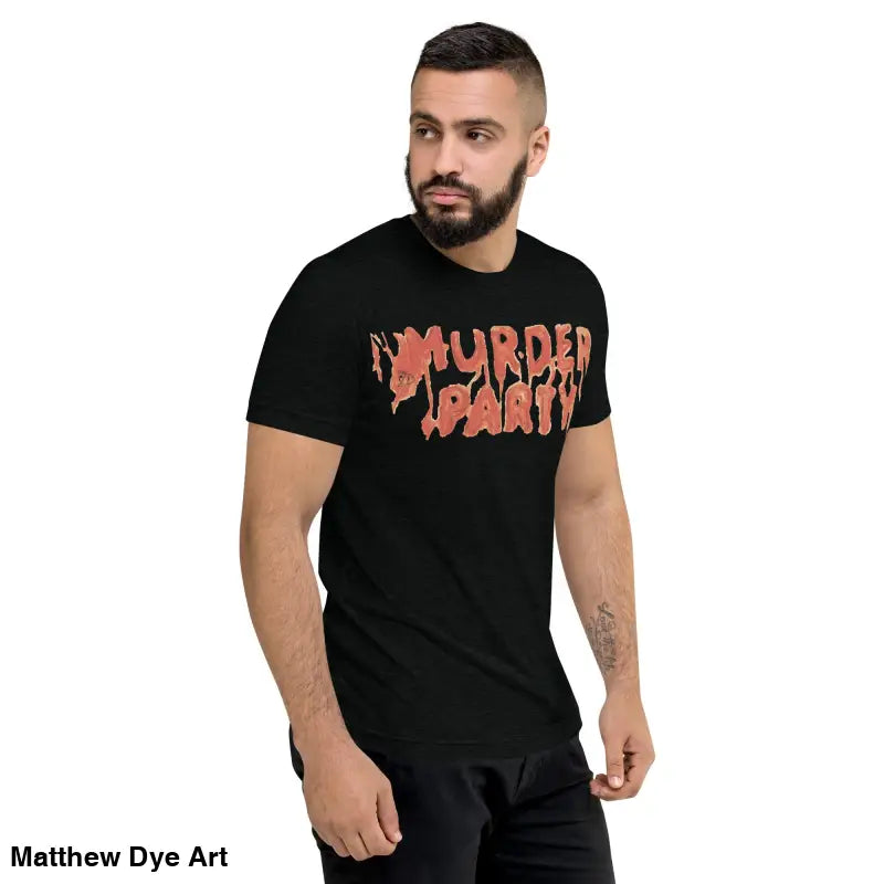 Black Murder Party Mayhem Unisex Horror Art T-Shirt for party enthusiasts