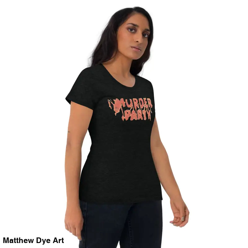 Black Murder Party Mayhem unisex t-shirt showcasing bold horror art design