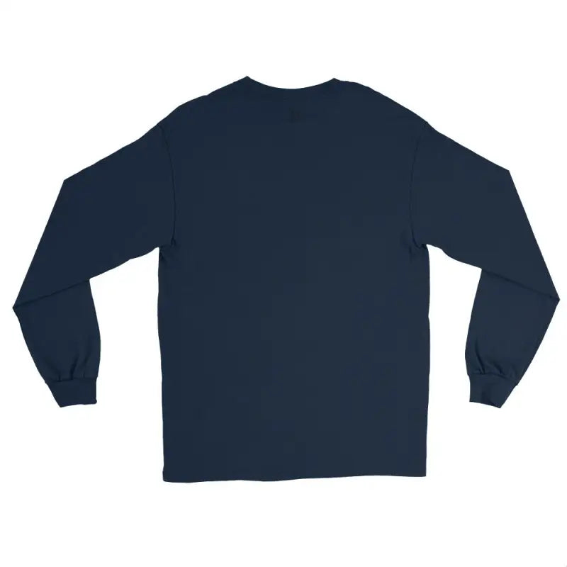 Navy blue long-sleeve shirt for a Murder Party night event, Embrace the Chaos design