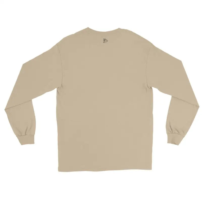 Beige long-sleeved cotton t-shirt for an Embrace the Chaos murder party night long-sleeve shirt