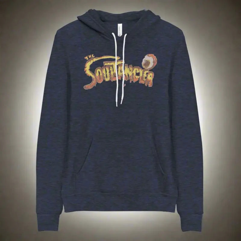 Navy blue fleece hoodie featuring The Sopranos logo in combed ring-spun cotton