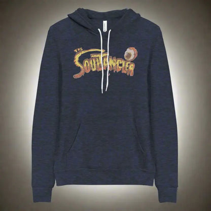 Navy blue fleece hoodie featuring The Sopranos logo in combed ring-spun cotton