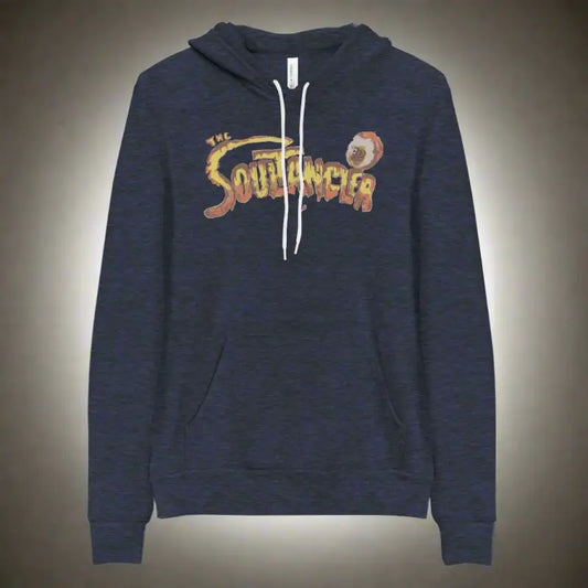 Navy blue fleece hoodie featuring The Sopranos logo in combed ring-spun cotton