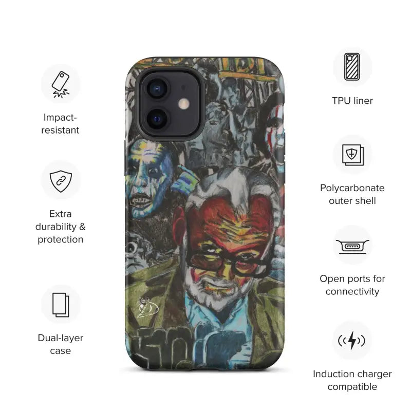 Artistic graffiti-style iPhone® Case with impact resistance in Romero design