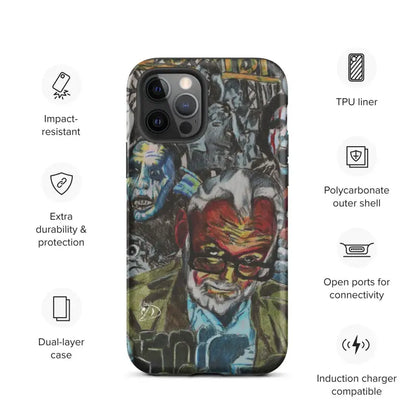 Protective Romero iPhone® case featuring colorful graffiti-style impact resistance design