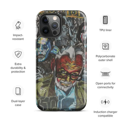 Phone case featuring graffiti-style street art in vibrant colors for the Romero iPhone® Case