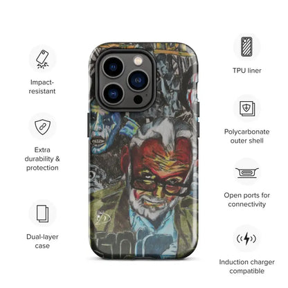 Protective Romero iPhone® Case with graffiti-style abstract designs and impact resistance