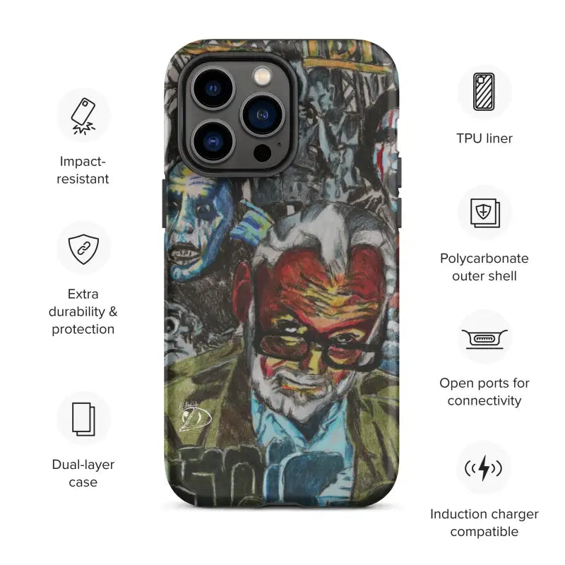 Vibrant graffiti-style street art on the impact-resistant Romero iPhone® Case