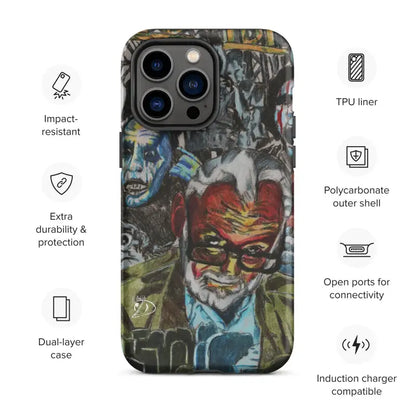 Vibrant graffiti-style street art on the impact-resistant Romero iPhone® Case