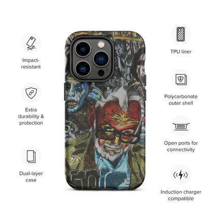 Graffiti-style iPhone® case featuring artistic street art design and impact resistance