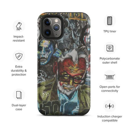 Graffiti-style iPhone® case with colorful street art in Romero iPhone® case of impact resistance