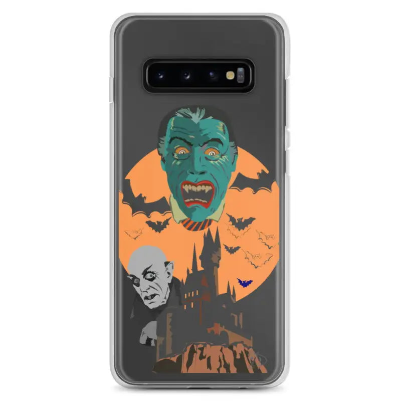 Vintage Halloween monster artwork on a Night of the Vampires clear case