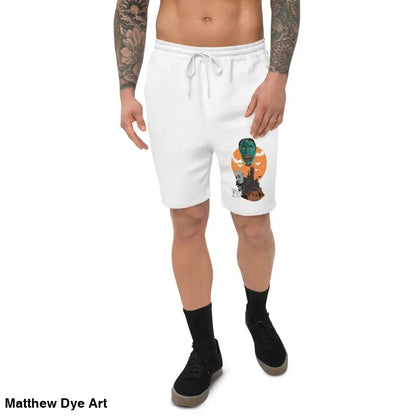 White drawstring shorts featuring Halloween graphic from Night of the Vampires collection