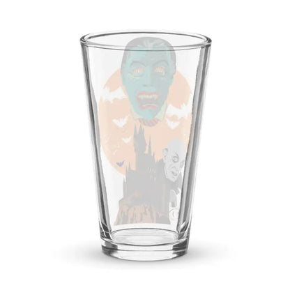 Clear shaker pint glass featuring a faded design for elegant, haunting toasts