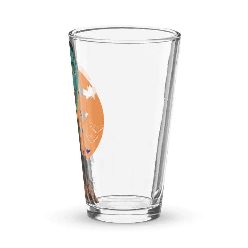 Clear shaker pint glass featuring an elegant fox design for a sophisticated toast