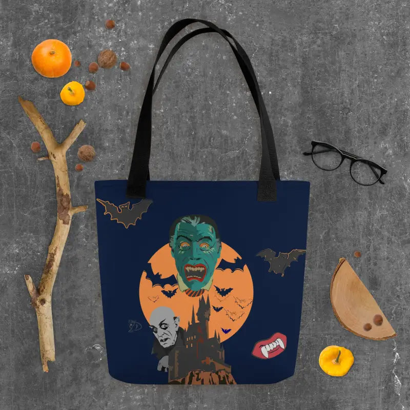Halloween-themed Night of the Vampires trick or treat tote bag for festive celebrations