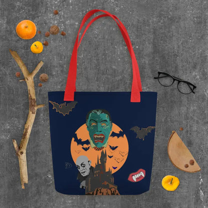 Halloween-themed Night of the Vampires Trick or Treat Tote Bag for festive storage