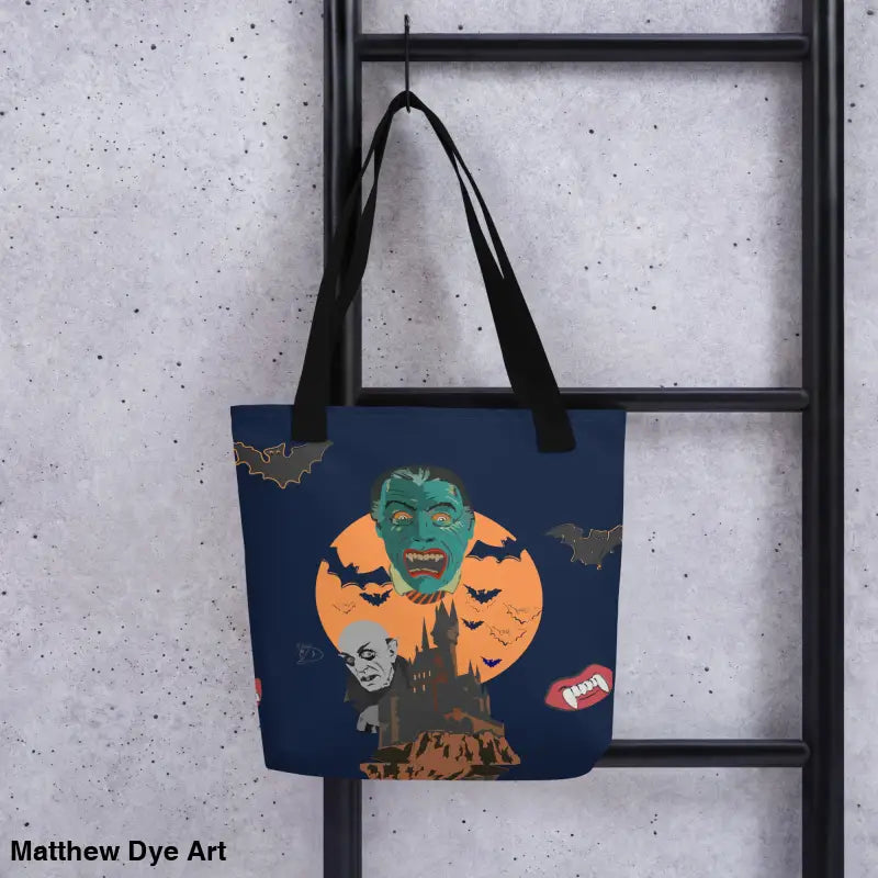 Halloween-themed Night of the Vampires trick or treat tote bag displayed for purchase