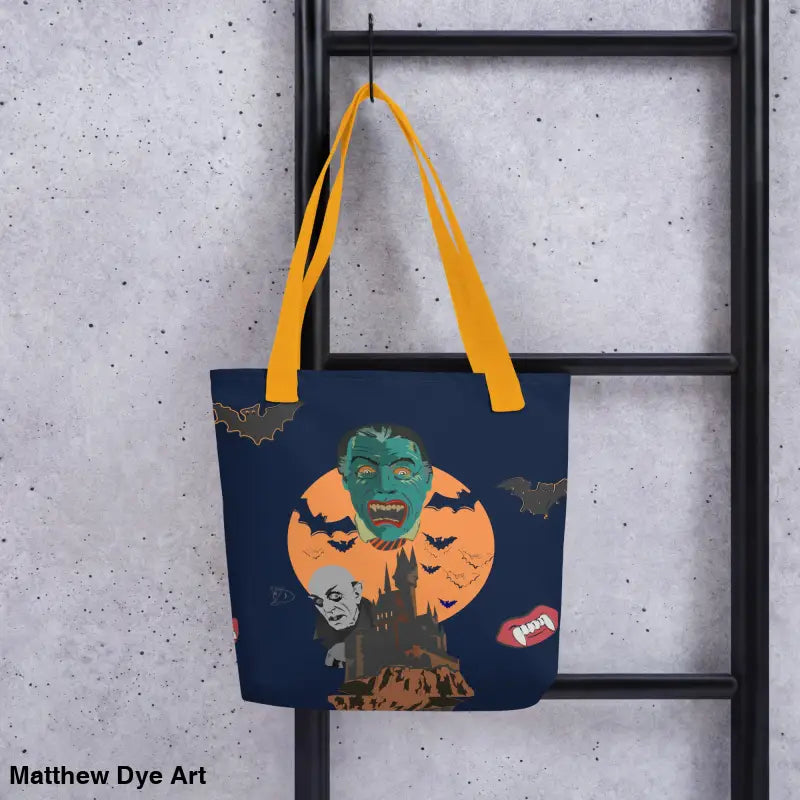 Halloween-themed tote bag featuring Night of the Vampires design for trick or treat