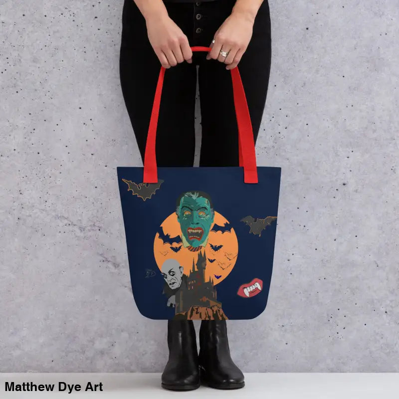 Night of the Vampires Halloween-themed tote bag for trick or treating