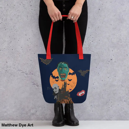 Night of the Vampires Halloween-themed tote bag for trick or treating