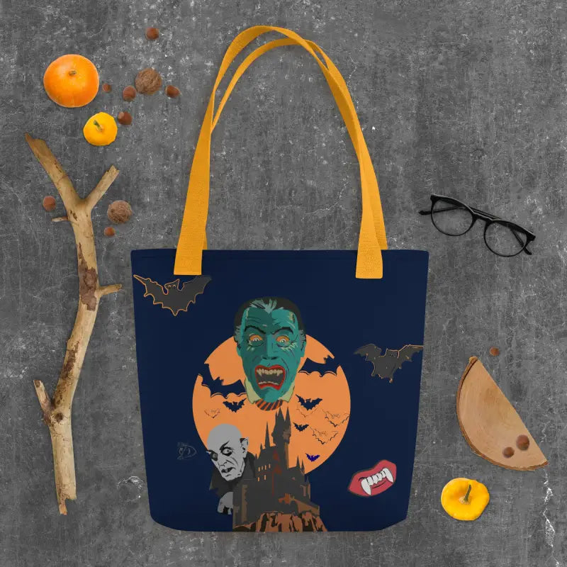 Halloween-themed tote bag featuring the Night of the Vampires for trick or treat