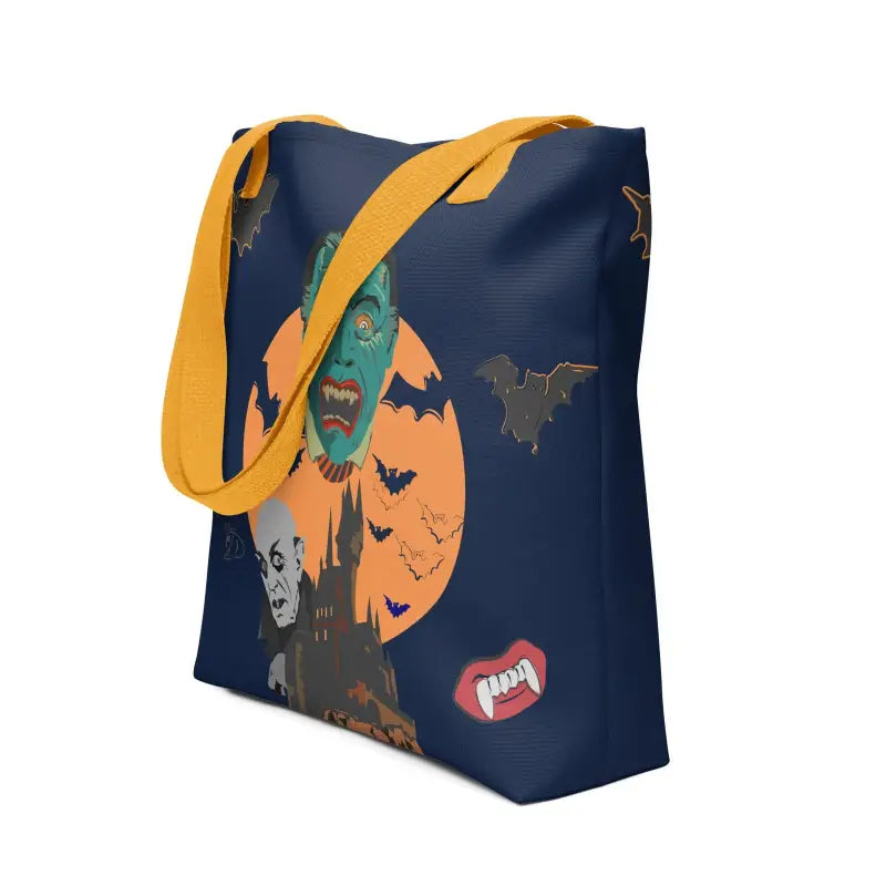 Halloween-themed tote bag with spooky designs for the Night of the Vampires