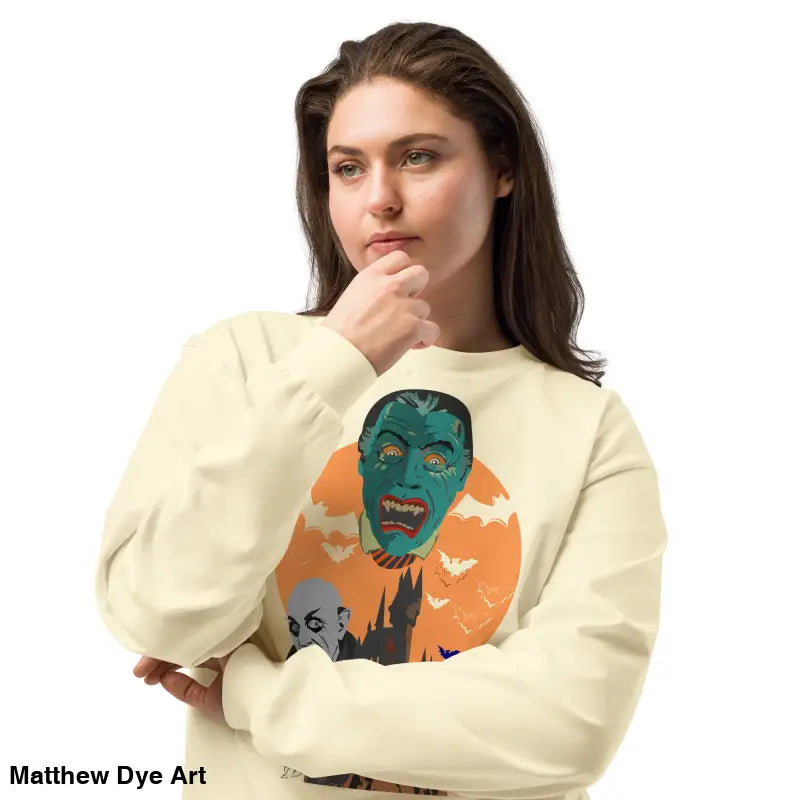 Vampire-themed sweatshirt from Night of the Vampires in premium heavyweight long sleeve