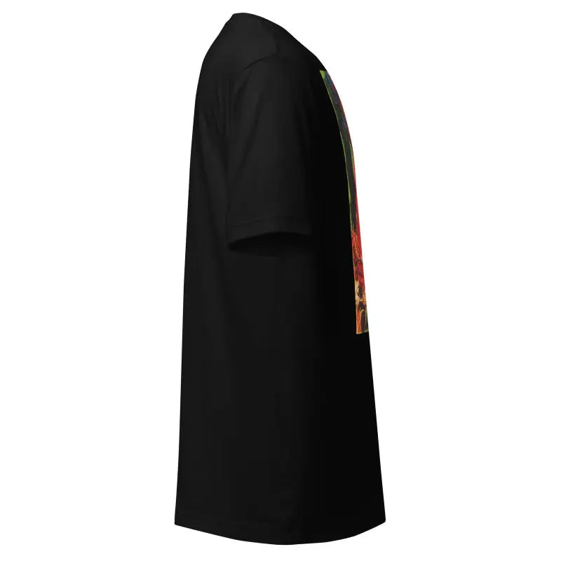 Black unisex t-shirt with side graphic design for Trick R Treat Halloween
