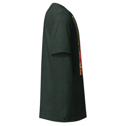 Dark green unisex t-shirt viewed from the side for Trick R Treat Halloween