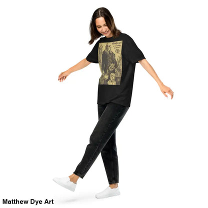 Black graphic tee featuring chillingly beautiful Nosferatu Halloween illustration