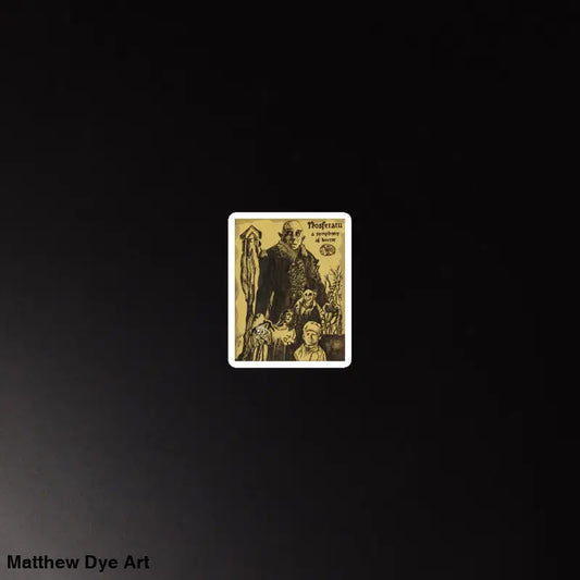 Vintage Nosferatu trading card in sepia, embodying classic horror art aesthetics