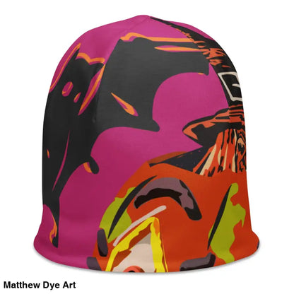 Pumpkin Witch Beanie showcasing a cozy Halloween design for the festive season