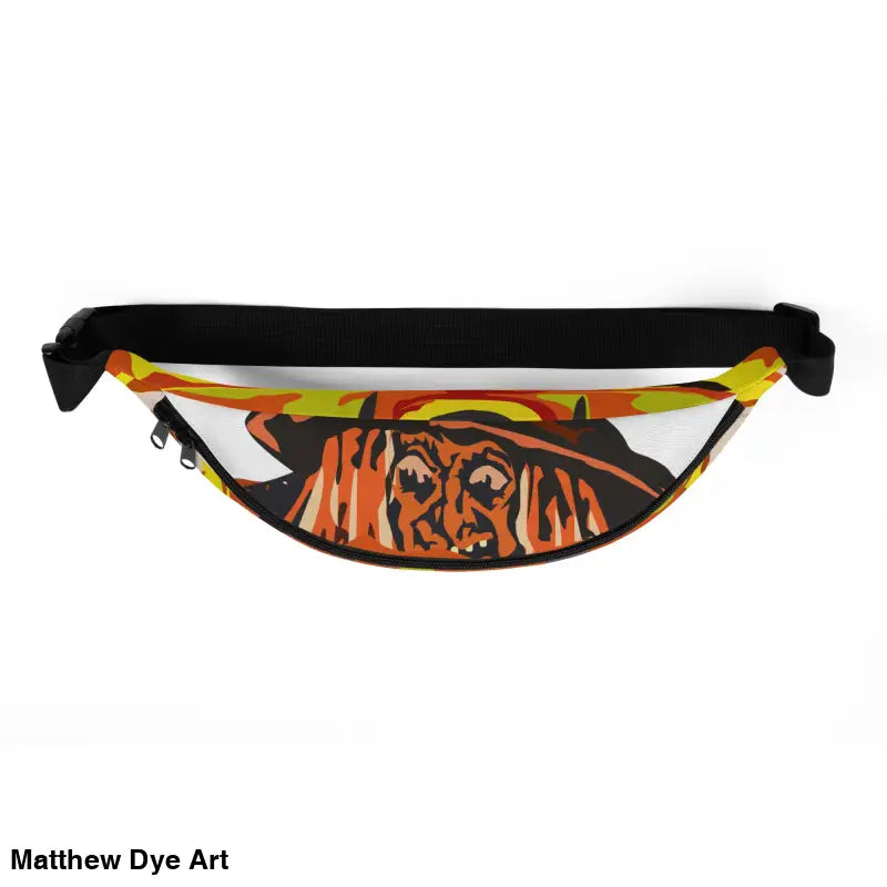 Halloween-themed Pumpkin Witch Fanny Pack featuring Matthew Dye art for festive hands-free use