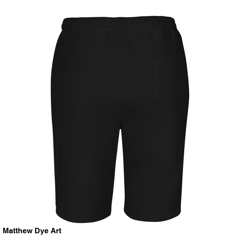 Black athletic shorts from Pumpkin Witch Fleece Shorts featuring Matthew Dye art design