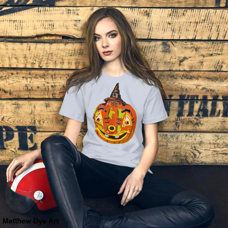 Pumpkin Witch Mischief comfortable cotton unisex Halloween t-shirt design