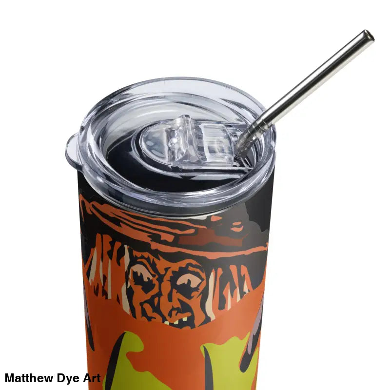 Halloween-themed Pumpkin Witch Stainless Steel Tumbler with straw for a cute Halloween collection